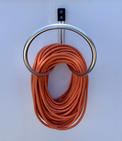 Hose Hanger Wall Mount, Holds 25 to 125 Feet of 3/4 Inch Hose, Garden Hose Hanger, Aluminum Hose Hook