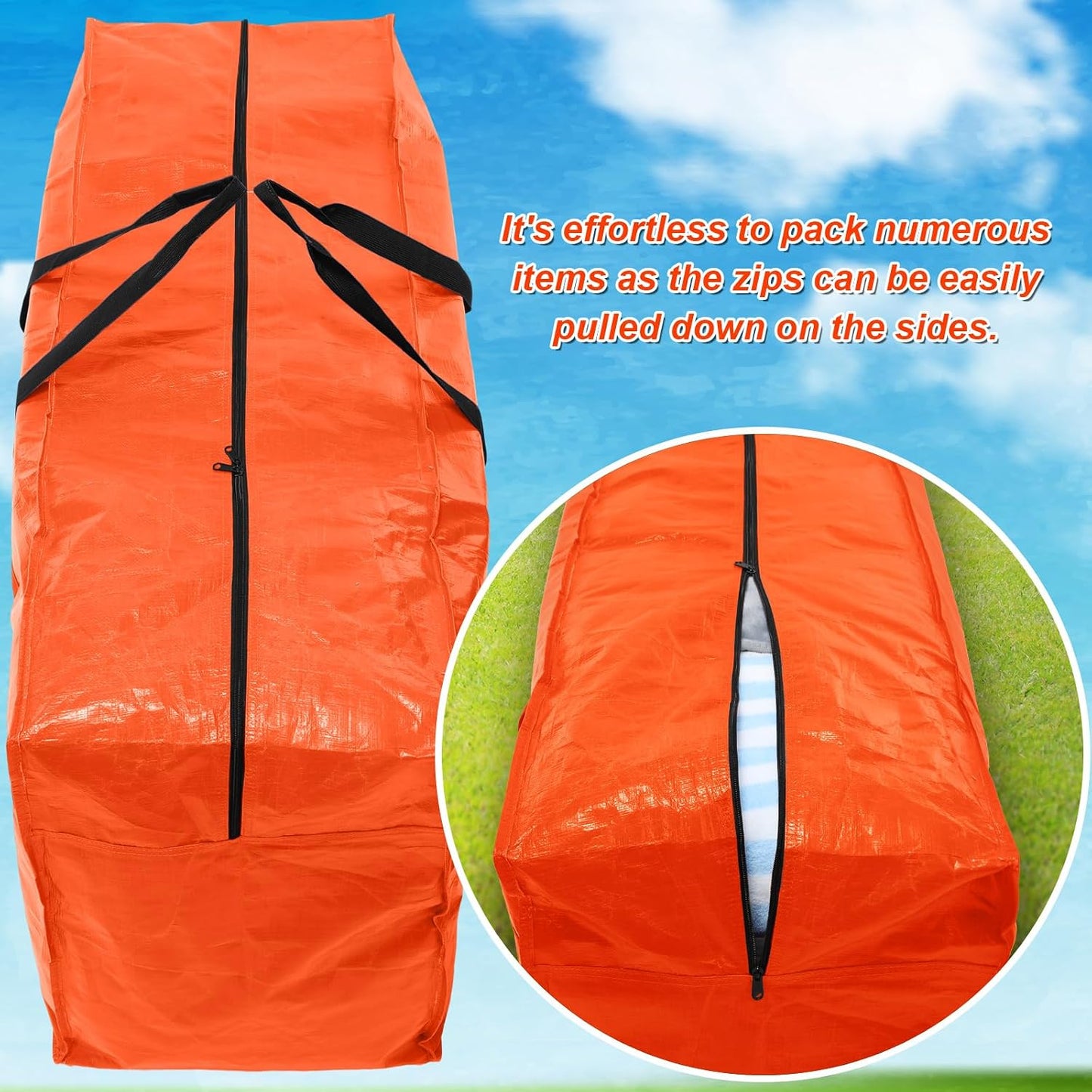 Windyun 4 Pack 57 Gallon Extra Large Moving Bags XXL Heavy Duty Storage Bag with Strong Zipper Handle Jumbo Big Tote Box Foldable for College Dorm Travel Clothes Duffle Blanket Pillow(Red)