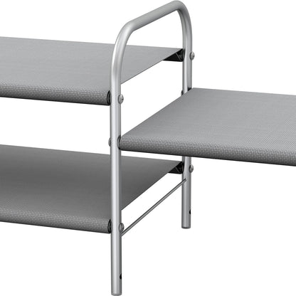 Simple Houseware 3-Tier Shoe Rack Storage Organizer, Grey – Space-Saving Shoe Shelf, Holds 9–16 Pairs, Sturdy Metal Frame, Easy Assembly – Closet, Entryway, Bedroom Shoe Storage Solution