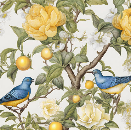 Danodoi Yellow Floral Wallpaper Peel and Stick Vinyl Wallpaper Stick and Peel Colorful Contact Paper for Cabinets Waterproof Self Adhesive Wall Paper for Kitchen Countertop Wall 17.5" x 118"