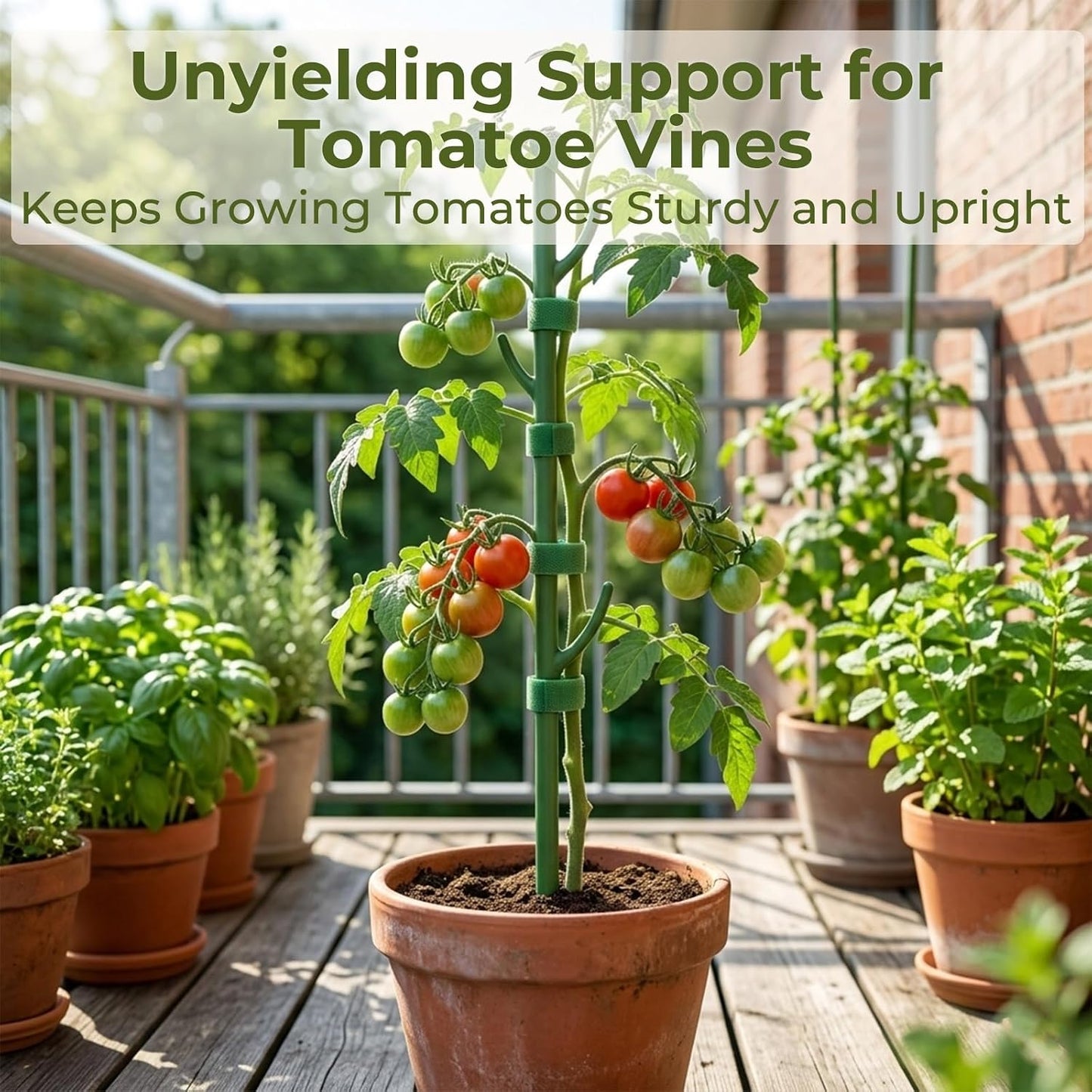 10-Piece Thick Plant Support Stakes: Stackable for Monstera Climbing Vines | 36.6" heavy-duty modular poles - 0.47" thick stops vine leaning - Rot-proof plastic blends invisibly - Includes tape