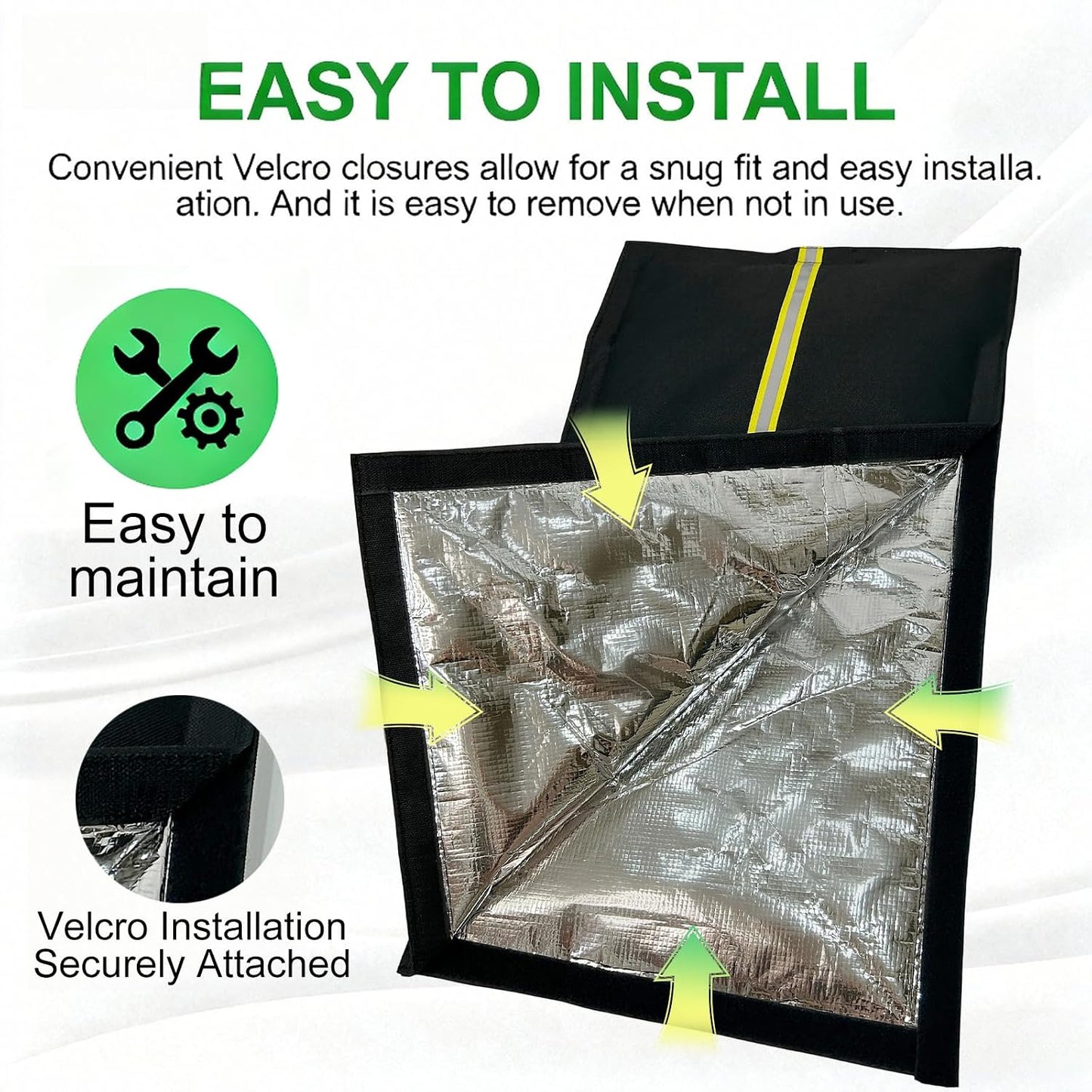 Insulated Outdoor Faucet Cover, Thickened Reusable Design, Dimensions: 25“H x 13.5”W, Reflective Strip Included, Year-Round Frost and Heat Protection, Suitable for RV Campgrounds and Yard Hydrants