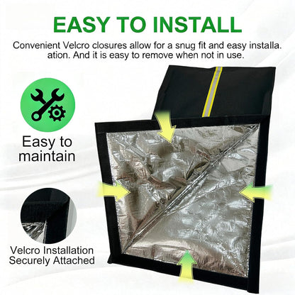 Insulated Outdoor Faucet Cover, Thickened Reusable Design, Dimensions: 25“H x 13.5”W, Reflective Strip Included, Year-Round Frost and Heat Protection, Suitable for RV Campgrounds and Yard Hydrants