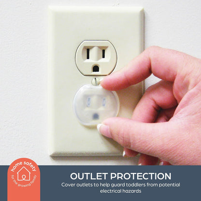 Dreambaby Plastic Baby Safety Outlet Plug Covers - 24 Pack - Outlet Covers Baby Proofing