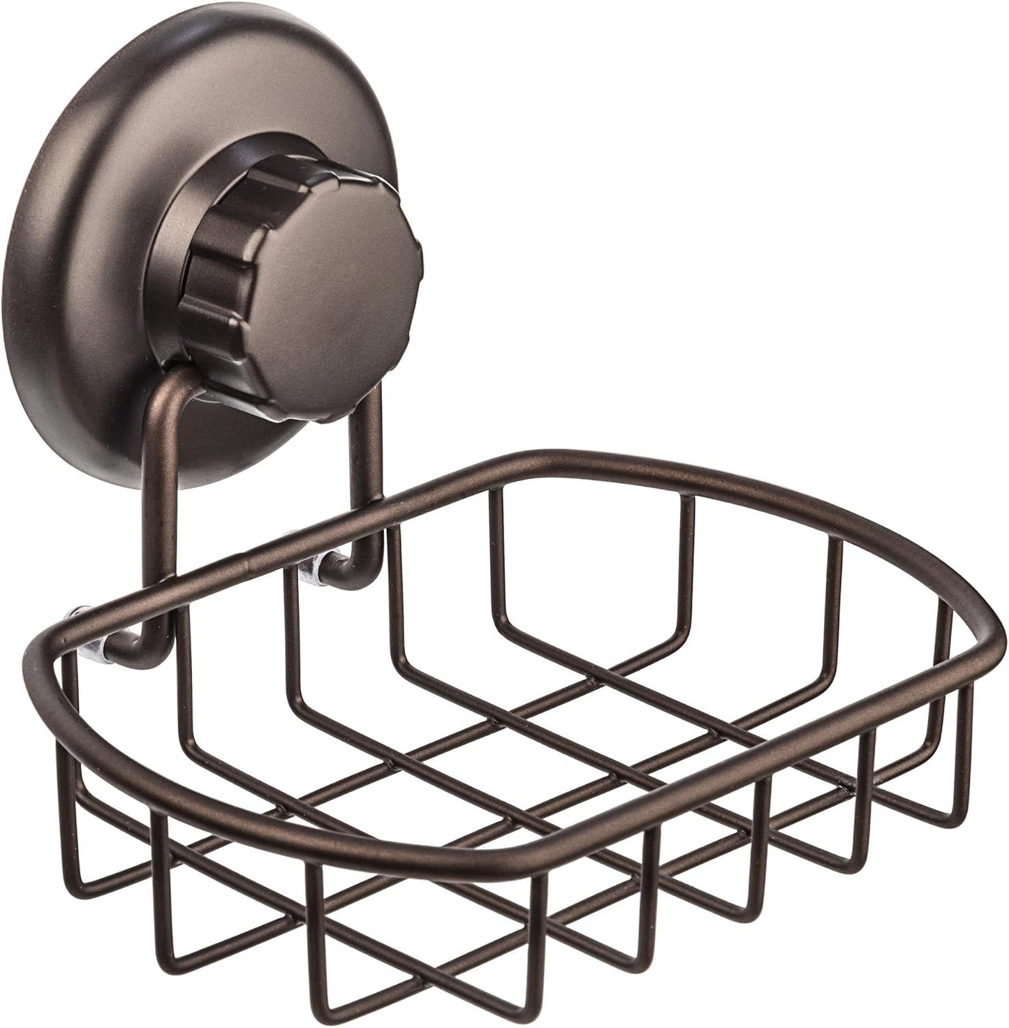HASKO 2-Pack Suction Cup Soap Holder – Bar Soap Dish for Shower with Hooks for Bathroom – Optional Mounting with Adhesive Tape or Glue – Includes 2 Soap Savers – Stainless Steel SS304 - Silver