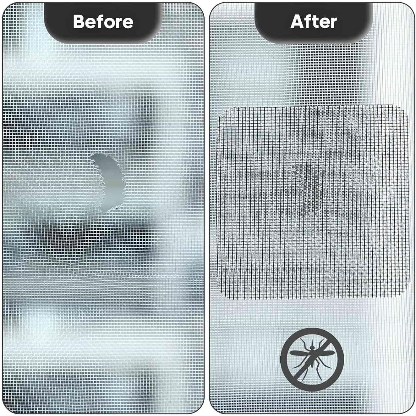 14 Sheets Window Screen Patches Repair Kit, 3 Sizes Window Screen Repair Kit for Mesh Screen Door, Screen Repair Tape