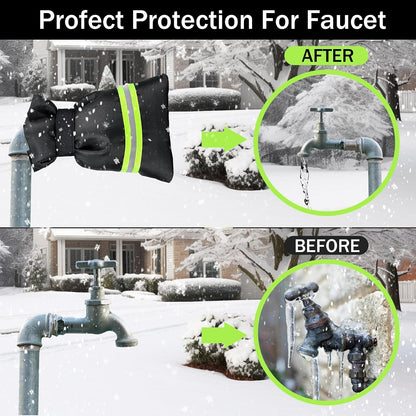 MENOLY 12 Pack Outdoor Faucet Covers for Winter, Upgraded Thicken 8.7"X5.5", Outside Thicker Insulated Faucet Cover Socks for Winter Freeze Protection, Reusable Waterproof Insulated Spigot Cover