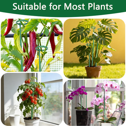 Telescoping Monstera Plant Support Stakes, 12.5IN to 48.4IN Adjustable Length, Extendable Plant Stakes for Indoor Plants, Premium Stainless Steel Material Plants Sticks for Orchids, Tomatoes- 3Pack