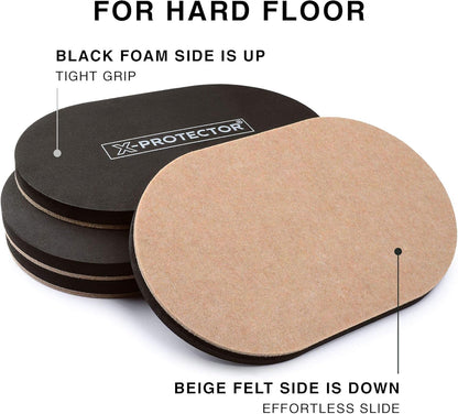 X-Protector Felt Furniture Sliders for Hardwood Floors 24 PCS 1” - Self-Adhesive Furniture Slider - Heavy-Duty Furniture Movers for Hard Surfaces - Felt Sliders - Move Your Furniture Easily!