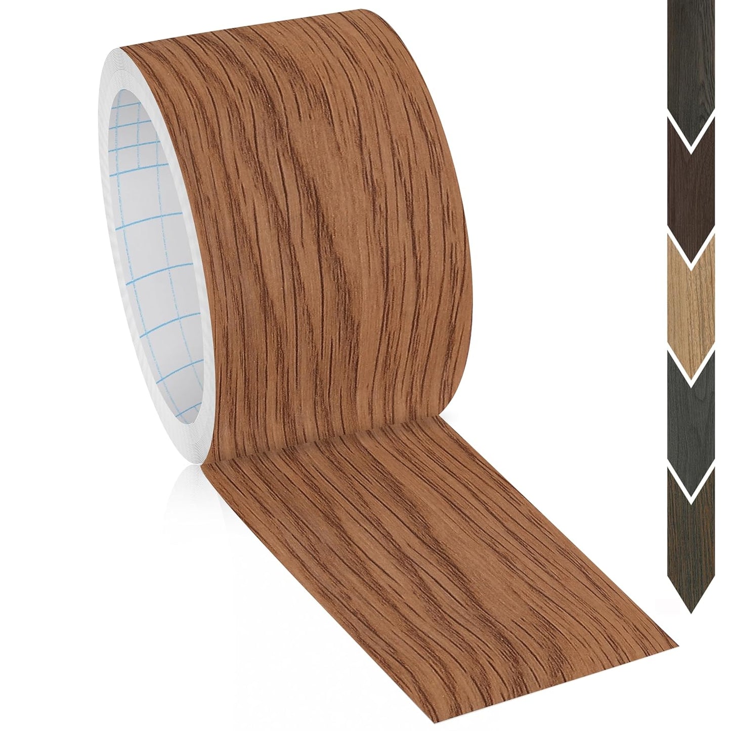 GSCIT Club Wood Grain Repair Tape, 2.4 inch X 15ft Self Adhesive Maple Grain Repair Patch for Tables, Chairs, Baseboards, Doors, Windows, Floors, Handicraft DIY. - Colors A
