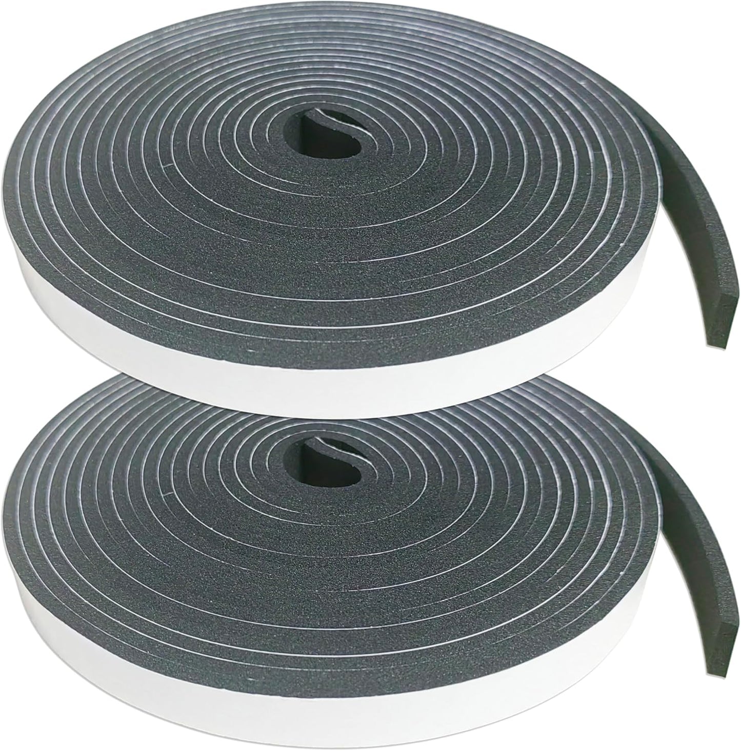 Thin Weather Stripping Foam Tape 2 Rolls (1/4 in x 1/8 in x 16.4 FT), Self Adhesive Door Seal Strip for Narrow Gaps, Window Insulation, Draft Stopper, Soundproof Foam Tape Total 32.8 FT