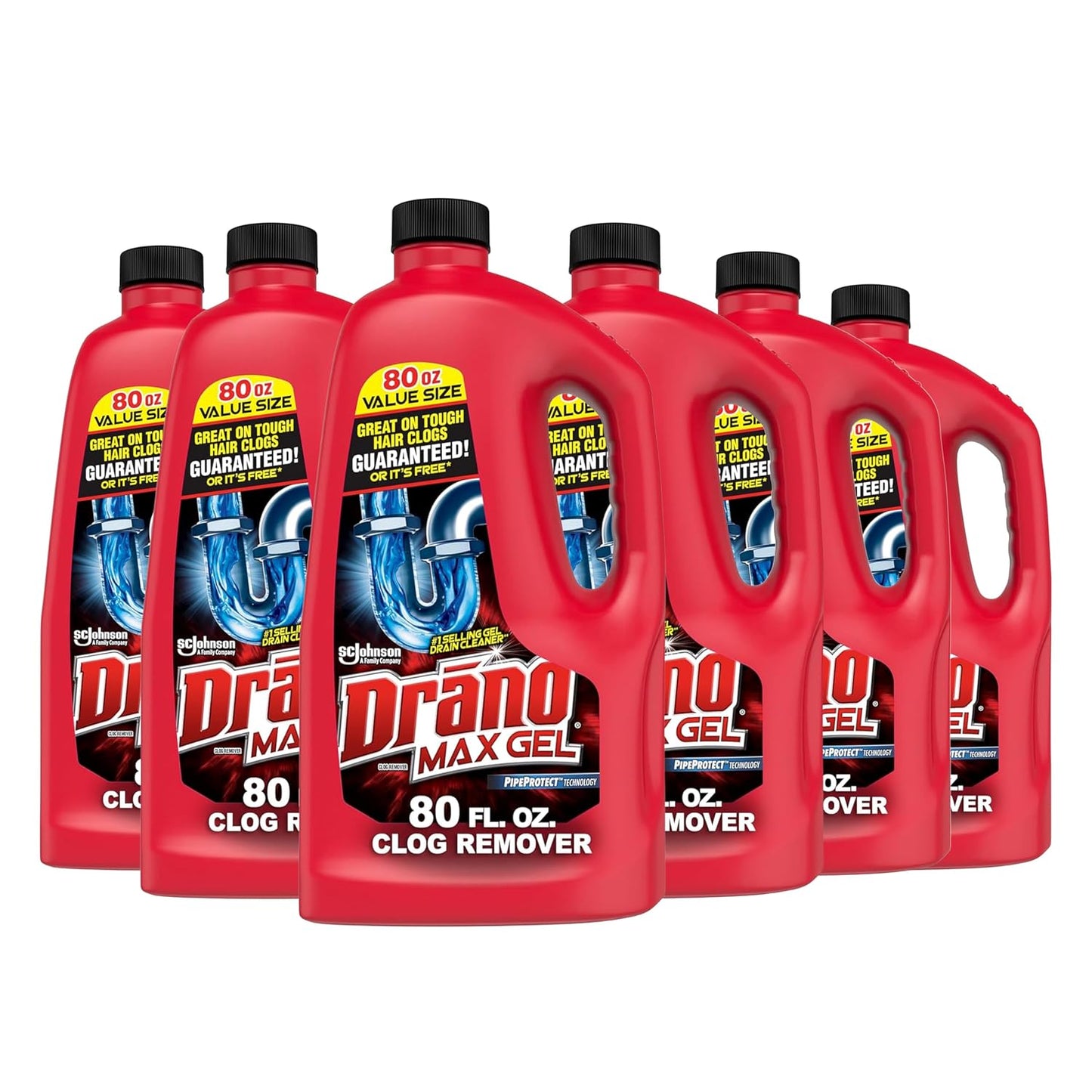 Drano Max Gel Clog Remover (80-Ounce, 6-Pack)