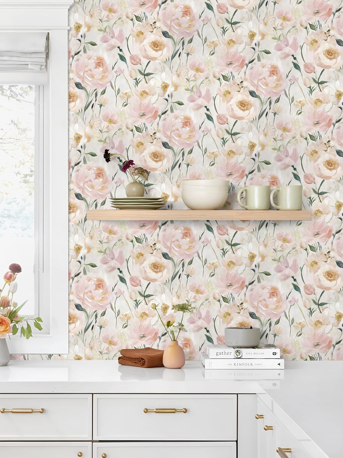 Heroad Boho Peel and Stick Wallpaper Beige Renter Friendly Wall Paper Peel and Stick Modern Contact Paper Neutral Geometric Wallpaper for Bedroom Bathroom Cabinets Decor Vinyl Waterproof 17.3"x78.7"