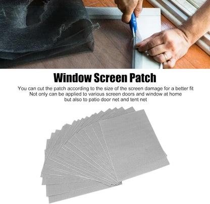 TANIQIACA 20Pcs Window Screen Repair Kit Screen Repair Tape Self Adhesive Screen Repair Patch Fiberglass Replacement Screens for Windows Doors Tent Net to Cover Holes