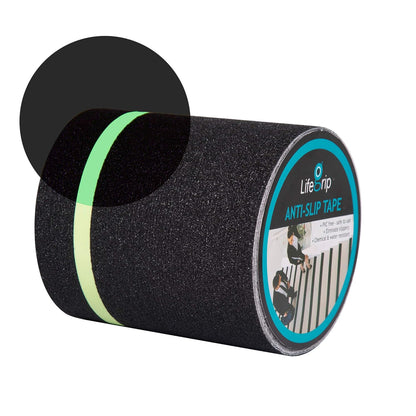 Lifegrip Anti Slip Tape, 4 Inch x 15 Foot Non-Slip Traction Grip Tape for Stairs, Waterproof Stair Treads Grip Non Slip, Non Skid Tape for Steps, Outdoor Black Grip Tape (4" X 15')