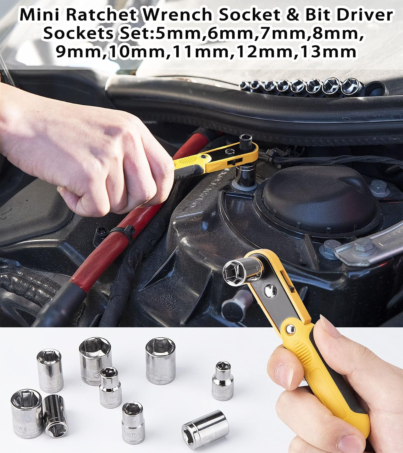 DOWELL 10 Piece Small Tool Kit,Mini Portable Tool Set,Home Repair Hand Tool Kit with Plastic Tool box Storage Case