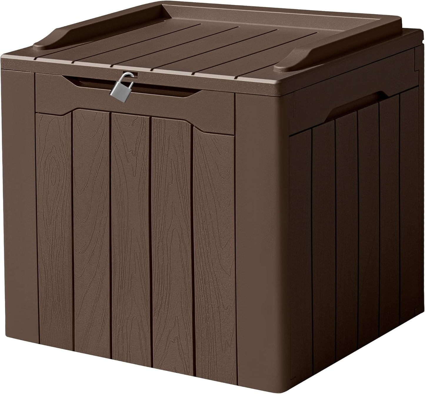 Devoko 100 Gallon Waterproof Large Resin Deck Box Indoor Outdoor Lockable Storage Container for Patio Furniture Cushions Garden Tools (100 Gallon, Black)