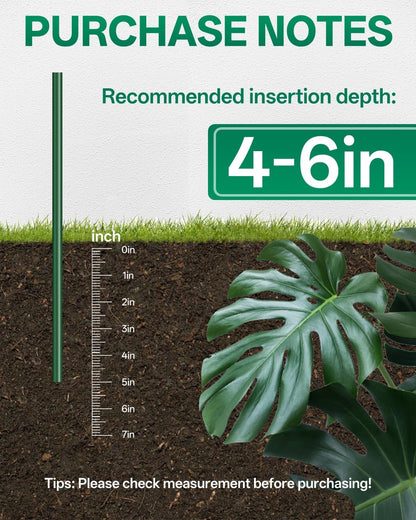 8 Pack 24 In Plant Support Stakes, Peony Cages And Supports with 15 Lables | Rust-proof Metal Plant Stakes, Adjustable Plant Supports For Outdoor Plants, Peony Cage, Flower Stakes for Plants，Hydrangea