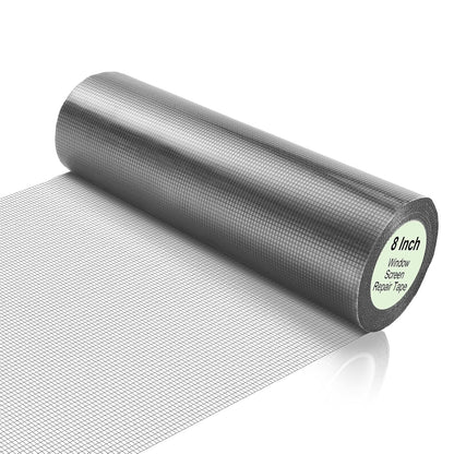 CroBlissful Extra Wide 5 inch x 20 ft Window Screen Tape Mesh Repair Strong Adhesive Waterproof Fiberglass Screen Repair Kit Patch for Window Door Tears Holes(Black)