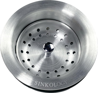 Sinkology SinkSense Kitchen Sink Basket Strainer Drain, Stainless Steel, Durable Stainless Construction, Removable Basket, Fits Standard 3.5 Inch Drain