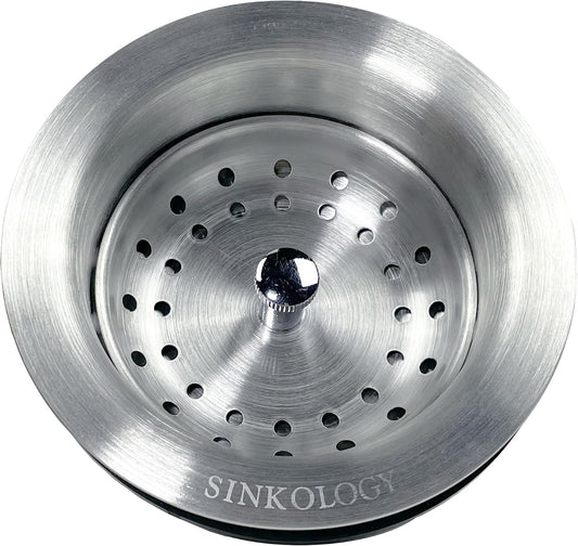 Sinkology SinkSense Kitchen Sink Basket Strainer Drain, Stainless Steel, Durable Stainless Construction, Removable Basket, Fits Standard 3.5 Inch Drain