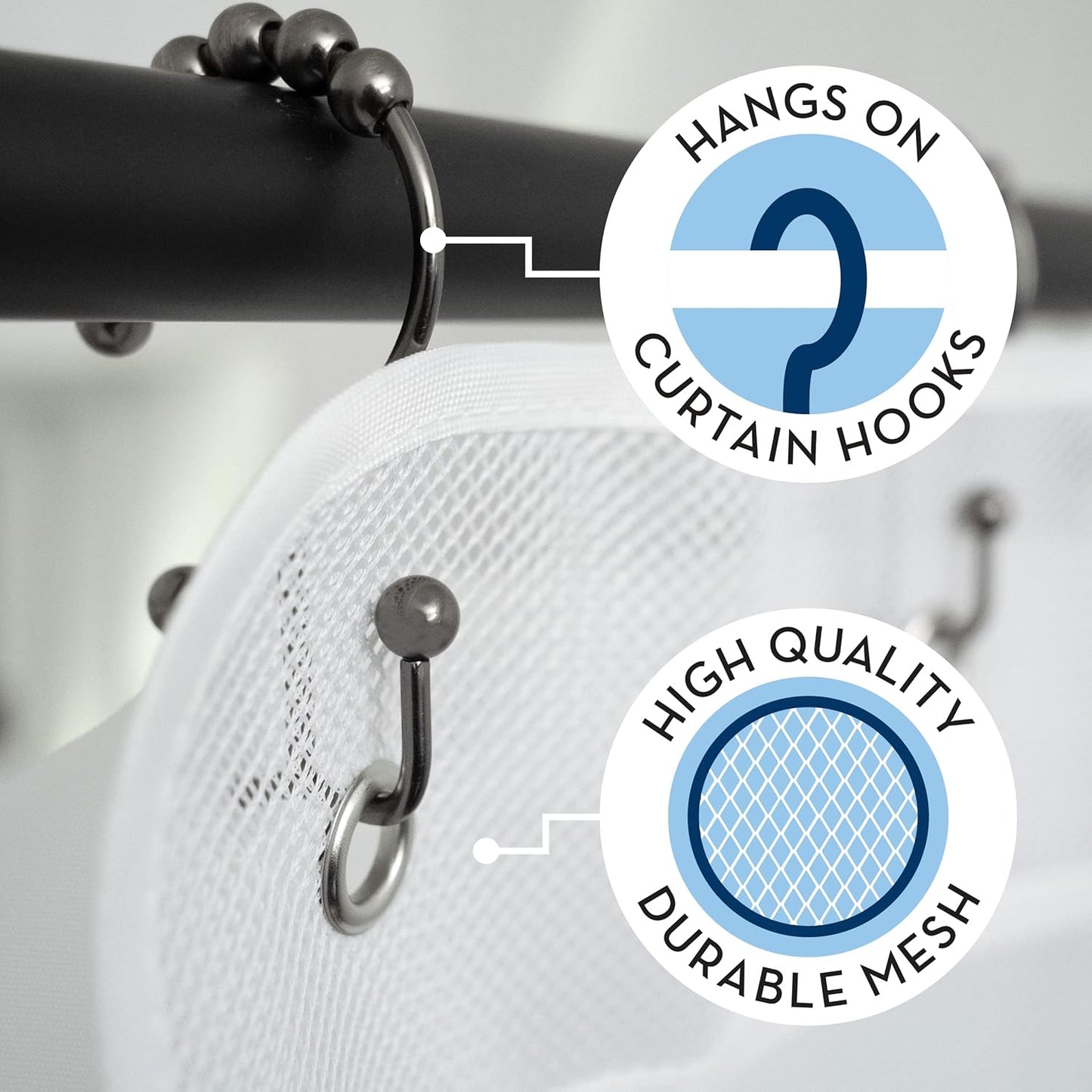 S&T INC. Shower Organizer, Shower Caddy & Bathroom Organizer, 2 Pack, White