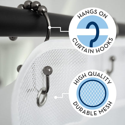 S&T INC. Shower Organizer, Shower Caddy & Bathroom Organizer, 2 Pack, White