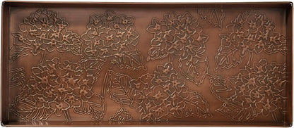 HF by LT Birch Forest Pattern Metal Boot Storage Tray, 30 x 13 inches, Antique Copper Finish