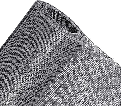 2PACK MAGZO Window&Door Screen Replacement Kit, 48''W x 99''L, with Retainer Spline (Total 65.6 FT) and Press-Fit Roller Tool, Scratch-Proof Polyester, Mesh Roll Repair for Patio, Pet Friendly, Grey