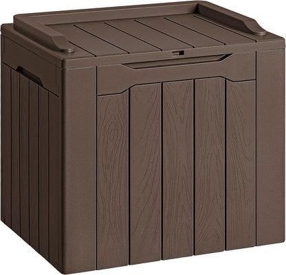 Devoko 30 Gallon Resin Deck Box Waterproof Outdoor Storage Box for Patio Furniture Pool Accessories Indoor Storage for Cushion Garden Tools (30 Gallon, Black)