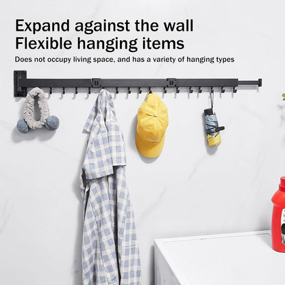 Clothes Drying Rack Wall Mounted,Drying Rack Clothing,Laundry Drying Rack Wall Mount,Collapsible Drying Racks for Laundry,Retractable,Foldable,Clothes Hanger Rack,Clothes Dryer Rack,White Color