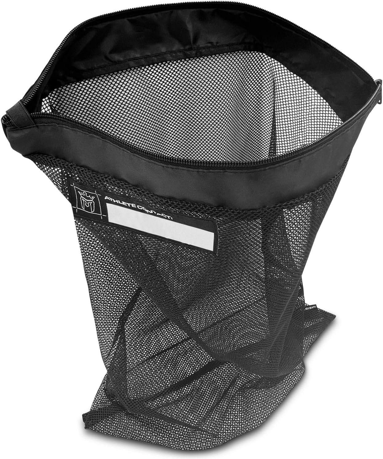 Meister Athlete Wash Bag - Mesh Sports Laundry Bag w/Zipper Lock - Black
