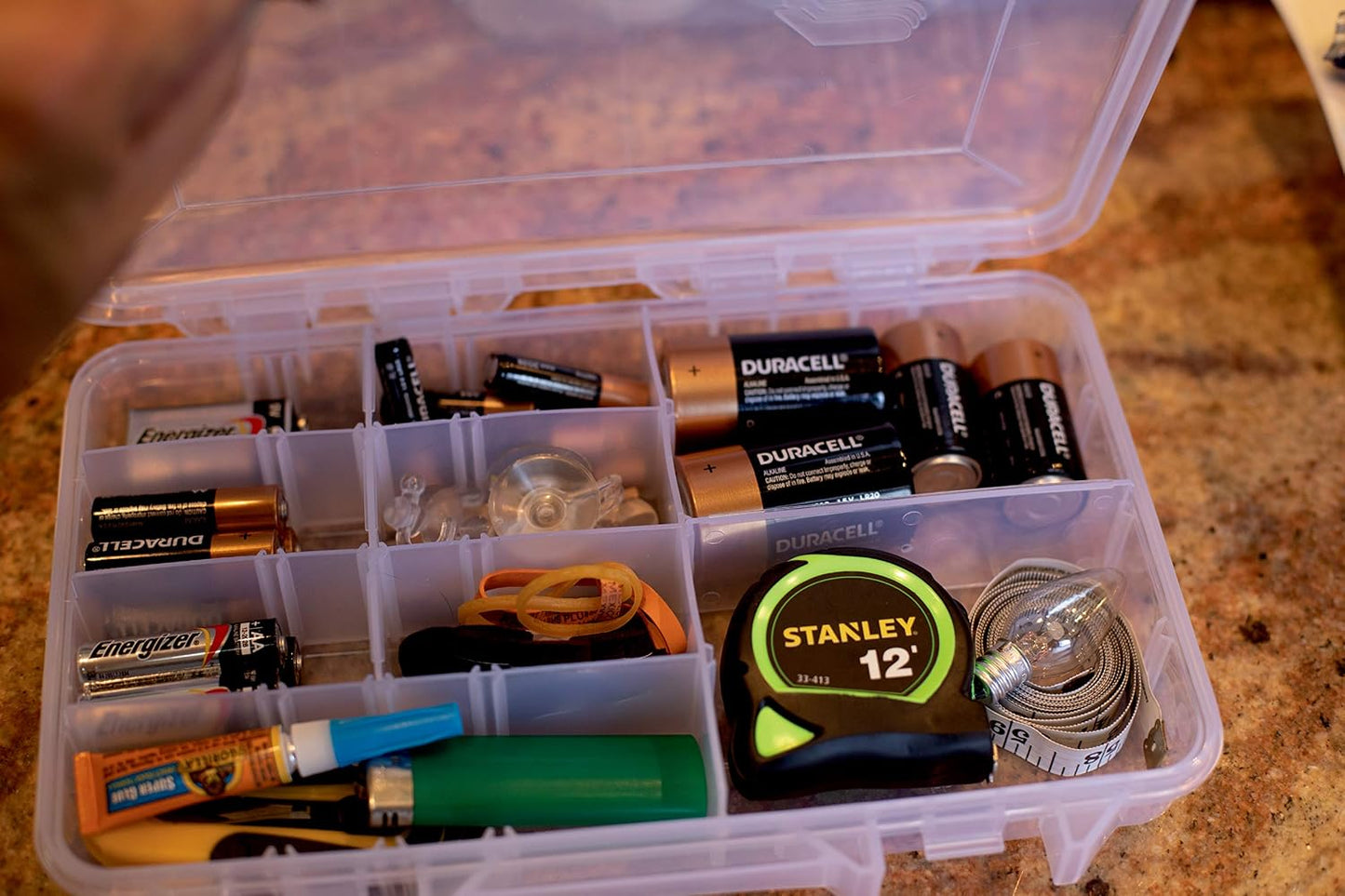 Plano Medium Battery Organizer, Clear