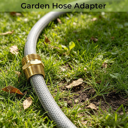 Garden Water Hose Splitter - RV Water Splitter 2 Way Heavy Duty Brass Spigot Hose Splitter - Outdoor Y Hose Bib 2 Valves with 2 Extra Rubber Washers for 3/4" Hose Connector (Blue)