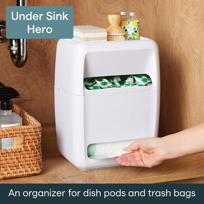 YouCopia SinkSuite Trash Bag Dispenser, Garbage Bag Holder, Top Lid Storage