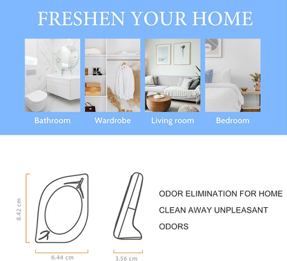 Air Freshener for Home, 4 Pack, Eucalyptus & Mint, Odor Eliminator for Small Area Closets Bathroom Pets Strong Odor, Up to 120 Days