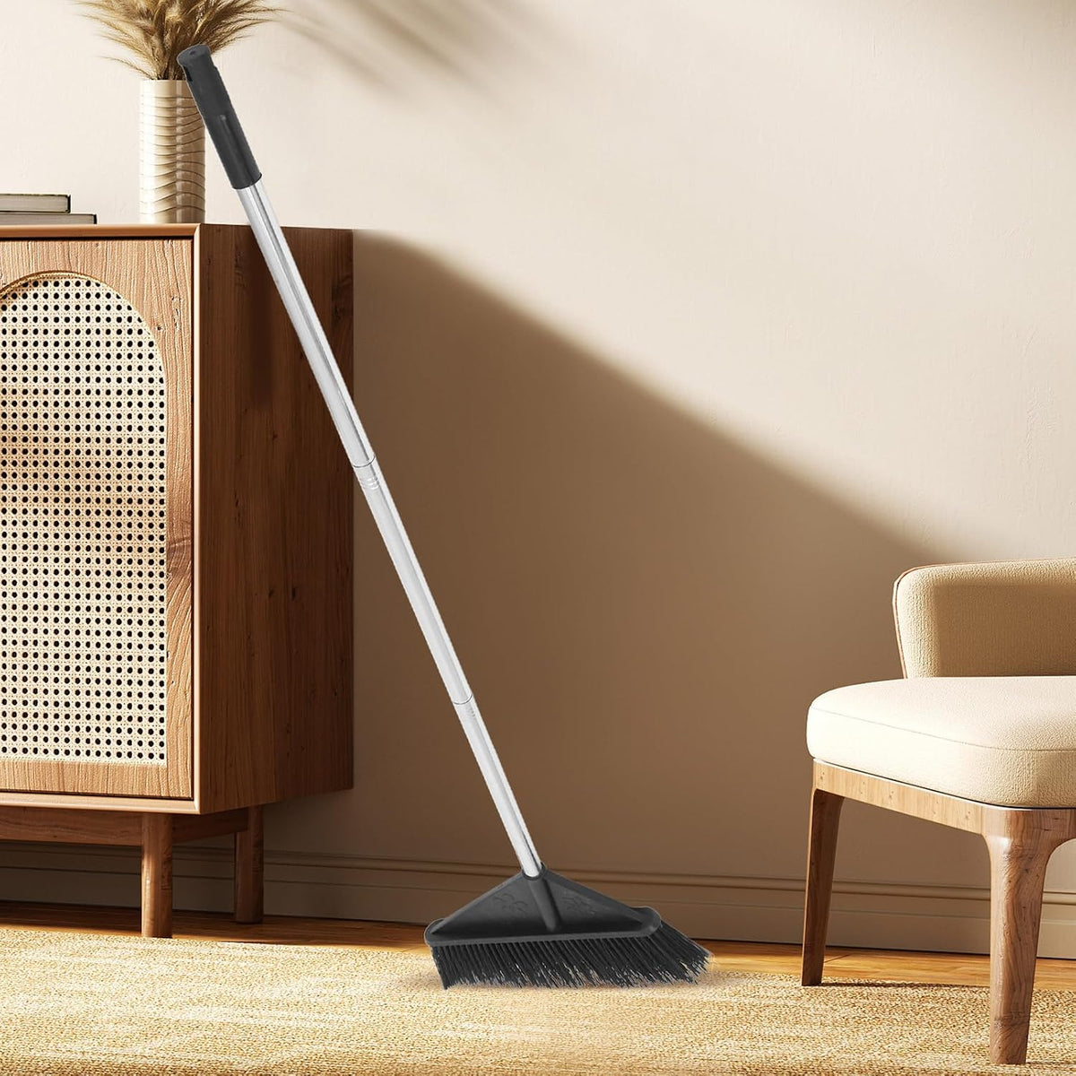 UPKOCH Heavy Duty Outdoor Broom with Stiff Bristles and Long Handle, Wide Sweeper Broom for Home, Yard, Garden, Garage, and Warehouse Cleaning