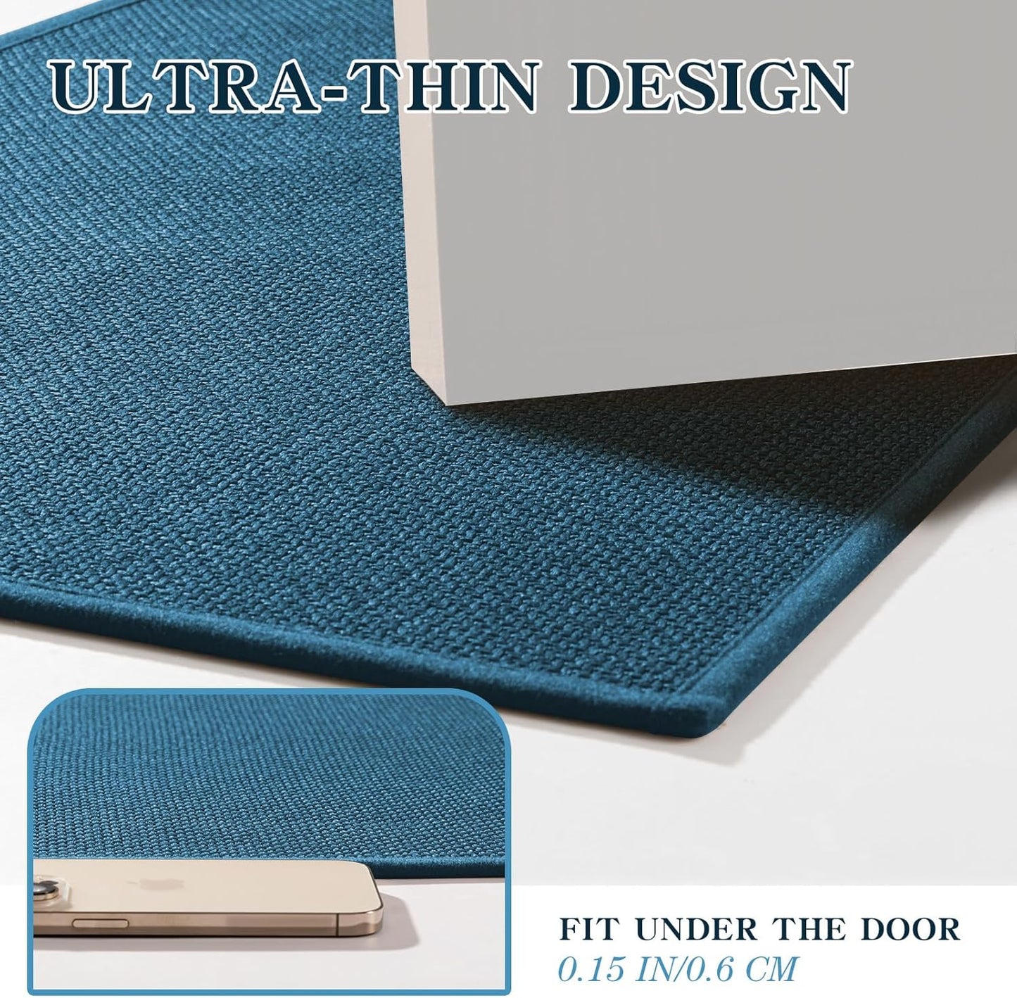 chakme Bathroom Rugs Mat 24x17, Ultra Thin Non Slip Bath Mat Small Quick Dry Absorbent Bath Mat for Bathroom Floor, (Dark Beige, 24"x17")