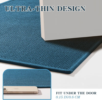 chakme Bathroom Rugs Mat 24x17, Ultra Thin Non Slip Bath Mat Small Quick Dry Absorbent Bath Mat for Bathroom Floor, (Dark Beige, 24"x17")