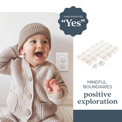 Dreambaby Plastic Baby Safety Outlet Plug Covers - 24 Pack - Outlet Covers Baby Proofing