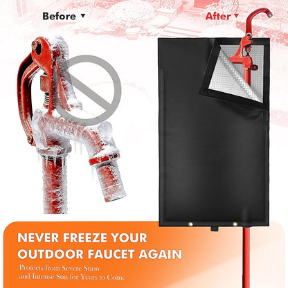 Outdoor Faucet Covers for Winter, RV Park & Yard Hydrant Insulated Cover, 25”H x 13.5”W, Sprinkler Freeze Protector, Freeze and Heat Protector Waterproof Insulated Spigot Cover
