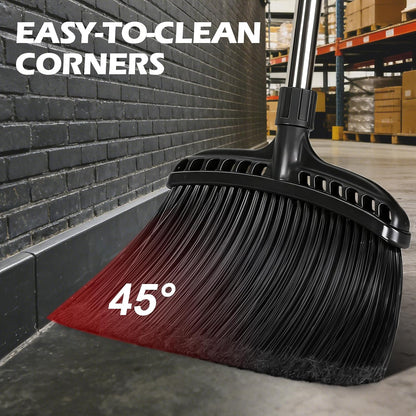 Outdoor Broom,Masthome Heavy Duty Broom,56" Brooms for Sweeping Outdoor,Angle Commercial Brooms with Hard Bristles, for Kitchen Home Office Garage Courtyard Lobby Lawn Concrete