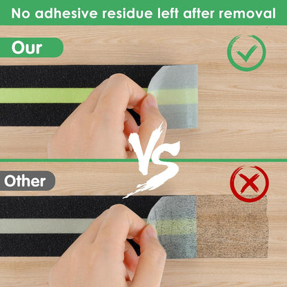 Qingluan Anti Slip Tape, Grip Tape for Stairs Indoor Waterproof, Rubber Grip Tape for Tubs, Stairs, Boats (Grey, 2 Inch x 33 Feet)