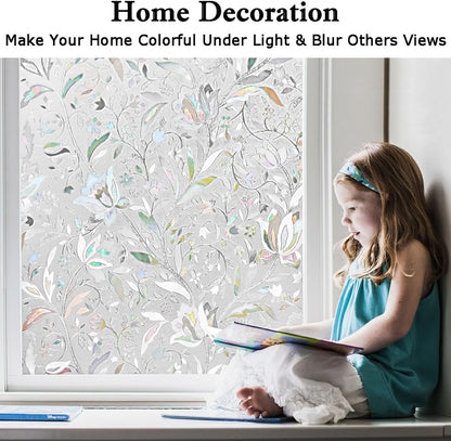 Kromapolis Blackout Window Privacy Film Total Light Blocking Room Darkening Window Covering, Removable Static Cling Frosted Glass Tint, Non-Adhesive, Black 17.5'' x 78.7''