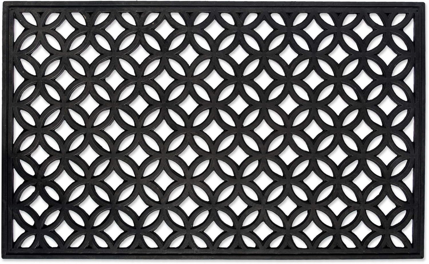 DII Rubber Doormats Collection All Weather, 18x30, Lattice