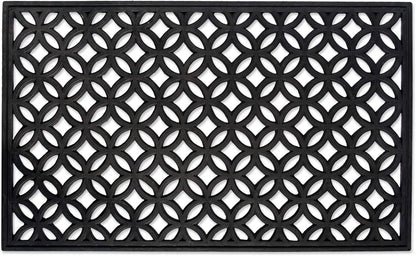 DII Rubber Doormats Collection All Weather, 18x30, Lattice