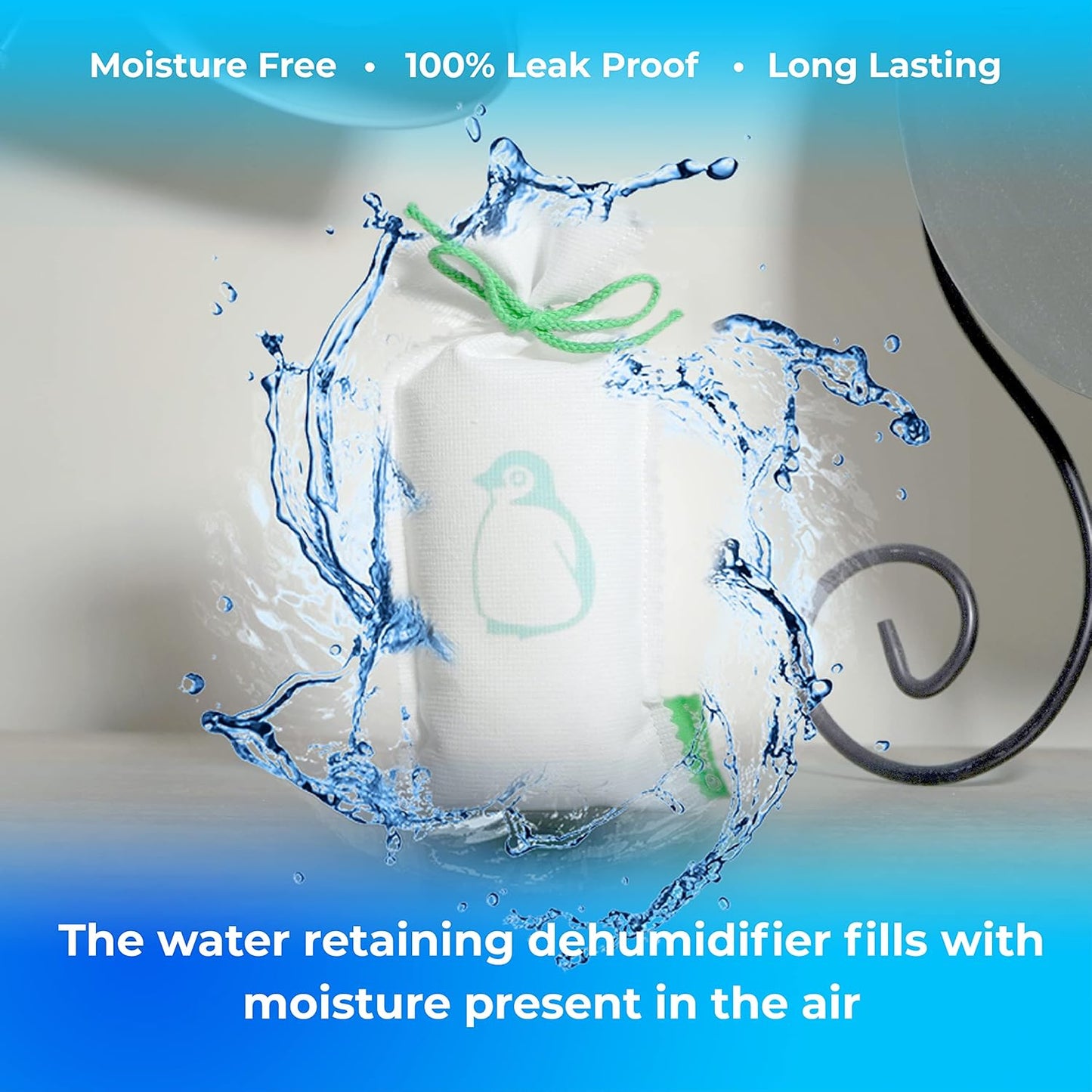 ZARPAX Household Mini Moisture Absorbers | 5.5oz SET OF 2 Reusable Dehumidifier Bags | Closet Humidity Absorber | Absorbs Moisture Damp Bad Odours | Closet Dehumidifier 100% Leakproof
