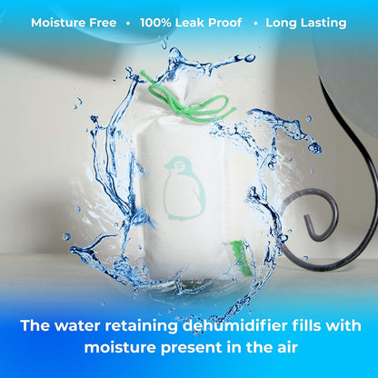 ZARPAX Household Mini Moisture Absorbers | 5.5oz SET OF 2 Reusable Dehumidifier Bags | Closet Humidity Absorber | Absorbs Moisture Damp Bad Odours | Closet Dehumidifier 100% Leakproof