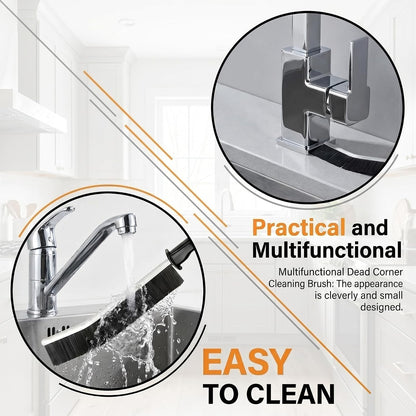 4 Pack Hard Bristle Crevice Cleaning Brushes Set Multipurpose Gap Grout Scrubber Small Scrub Brush Cleaning Tools for Shower Window Tracks Sliding Door Bathroom Sink Detailing Narrow Space Wash Toilet