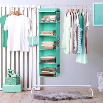 Simple Houseware 6 Shelf Hanging Closet Organizer, Gray